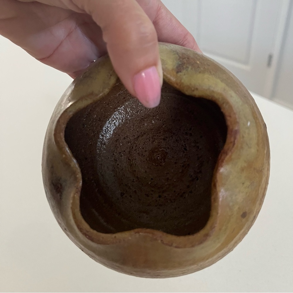 Pottery Ruffled Edge Handmade Vessel - Picture 11 of 16